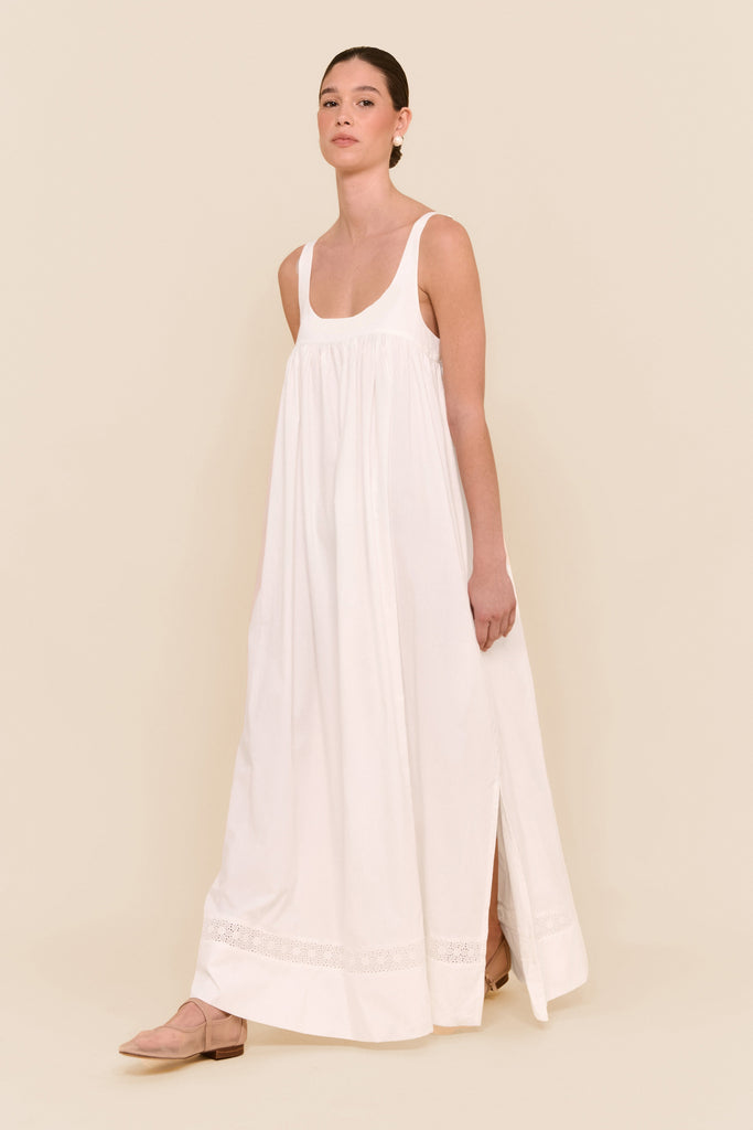 Giselle Lounge Dress - Cotton Modal - Off White